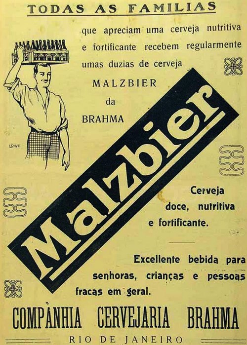 Propaganda de malzbier no jornal