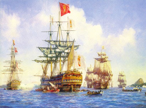 Chegada das caravelas portuguesas ao Brasil