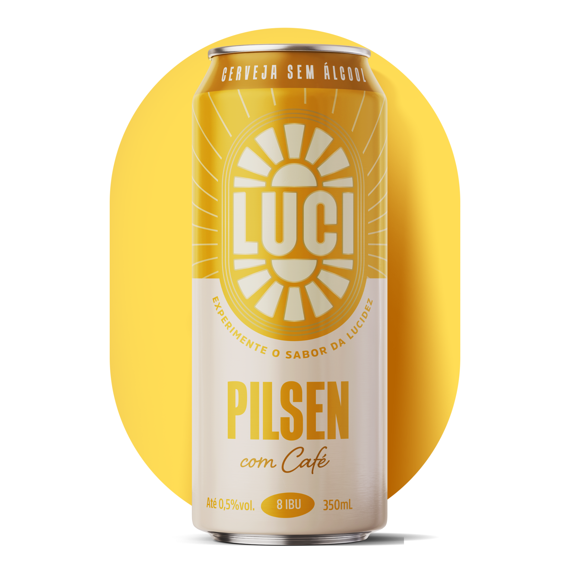 cerveja luci sem álcool com café